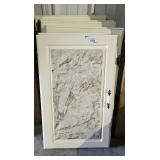 8 Cabinet Door Fronts Creme Wood Marble Center