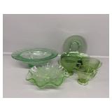Green Glass Dishes