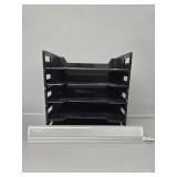 Black Plastic File Organizer, Office Light