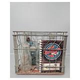 Metal Milk Crate with Glass Jars