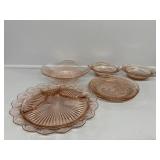 Pink Depression Serving Dishes