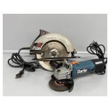 Skil 7 1/4 Circular Saw & 4 1/2 Angle Grinder