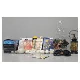 Oil Lamp & Chimney, Lamp Soap Dispenser