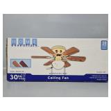 Home Essentials Ceiling Fan Polished Brass Finish