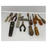 Combination Square, Various Pliers, Screwdrivers