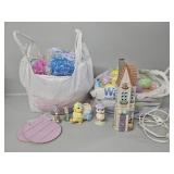 Plastic Easter Eggs, Easter Grass, Light Up