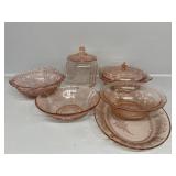 Pink Depression Glass Dishes