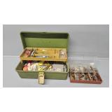 2 Plastic Fishing Tackle Boxes W/Contents