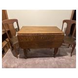 Drop Leaf Table and Two Chairs