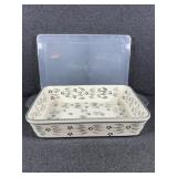 Temp-tations 13x9 Stoneware Baking Dish W/Lid