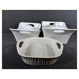 Rachel Ray Covered Dishes, Corning Wear Bowl