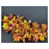 Flamless Candles, Fall Leaves & Candle Holders