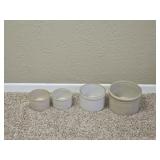 Salt-Glazed Stoneware Crocks 4 Assorted Sizes