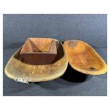 Wooden Dough Bowls & Square Wood Bowl