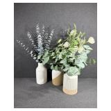 Floral Arrangements in White Vases (3)