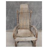 Rustic Hickory & Twig Rocking Chair