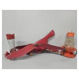 Wooden Cardinal Garden Decor, Bird Feeders