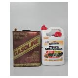 2 Gallon Metal Gas Can, Weed & Grass Killer
