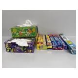 Kleenex Boxes, Wax Paper, Plastic Wrap