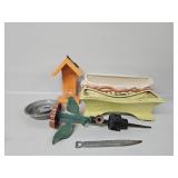 Ceramic Planters, Clay Pots, Wood Bird Feeder