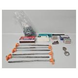Matches, Toothpicks, Tent Stakes, Green Plastic