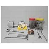 Garage Door Locks, Pegboard Hooks, Nails,