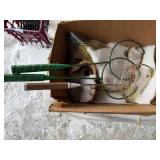 Tote with Tarp, Rackets