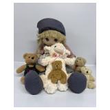Stuffed Bears and Doll