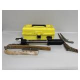 Plano Box with Contents, Wire Brushes