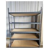 Metal Shelf Unit with Wooden Shelves