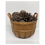 Fruit Basket with Pinecones