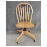 Wooden Office Chair On Wheels