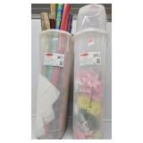 Rubbermaid Wrap N Craft (2) With Contents