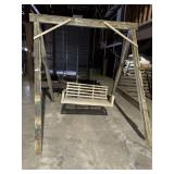 Wooden Porch Swing W/ A-Frame Stand