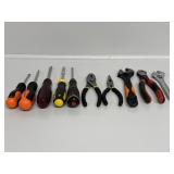 Screwdrivers, Pliers, Adjustable Wrench