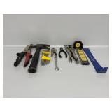 Hammer, Vise Grips , Level, Tape Measure