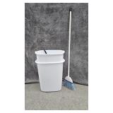 Wastebasket (2) Hangers, and Broom