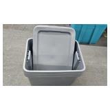 Sterilite 18 Gallon Storage Tote Gray [4]