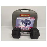 40LB Cast Iron Dumbbell Set