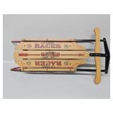 Classic Racer Wooden and Metal Decorative Sled