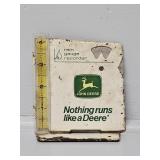 John Deere Rain Gauge Recorder Metal