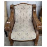 Wooden Upholstered Rocking Chair