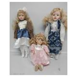 Blonde Porcelain Dolls (3)