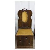 Tall Back Chair with Seat Storage