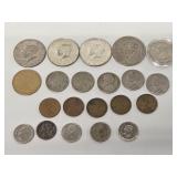 Kennedy Half Dollars(3), Quarter, Nickels(5),