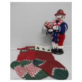 Holiday Dalmation Dog Dressed As A Firefighter