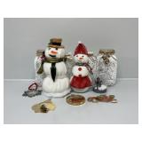 Felt Snowmen, Snow Covered Candle Jars