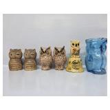 Owl Salt and Pepper Shakers(2 Sets), Owl Bell,