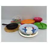 Kids Plastic Plates, Crofton Cast Iron Pan