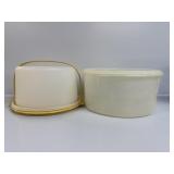 Tupperware Bowl W/Lid  & Pie/Cake Carrier